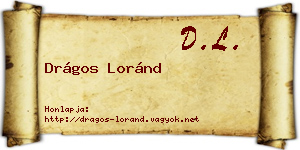 Drágos Loránd névjegykártya